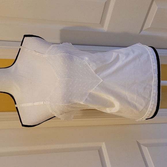 ASHLEY TAYLOR WHITE LACE CAMI TOP, SIZE L - Picture 1 of 12